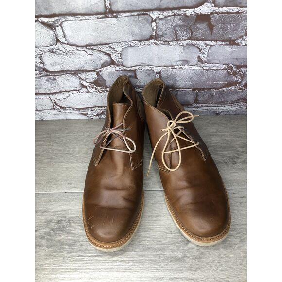 Tsubo 1004722-BOUR Brown Leather Lace Up Chukka Boots Men Sz 11.5M US/45EU main image 13